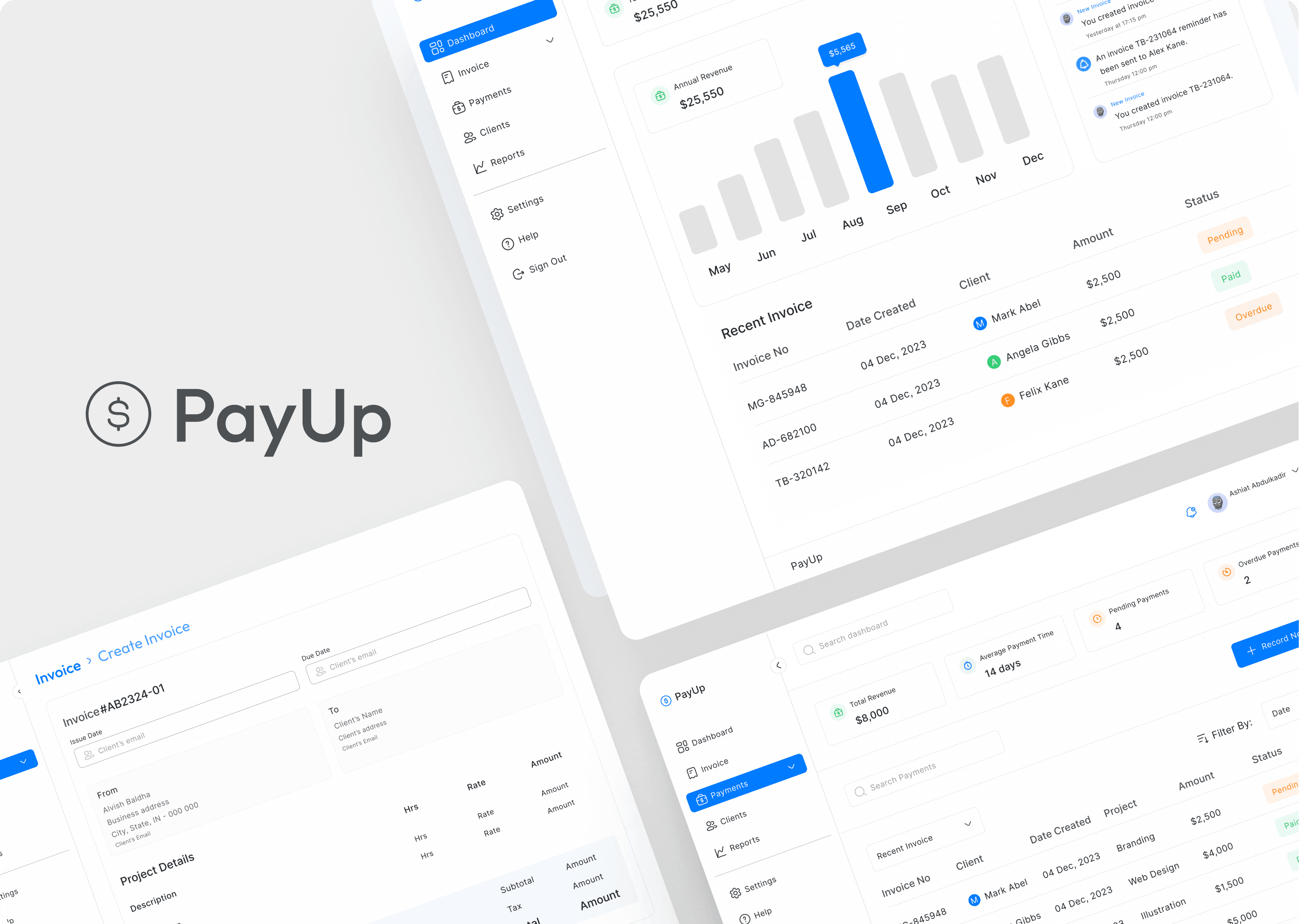 PayUp — Payment Tracking & Invoicing for Freelancers