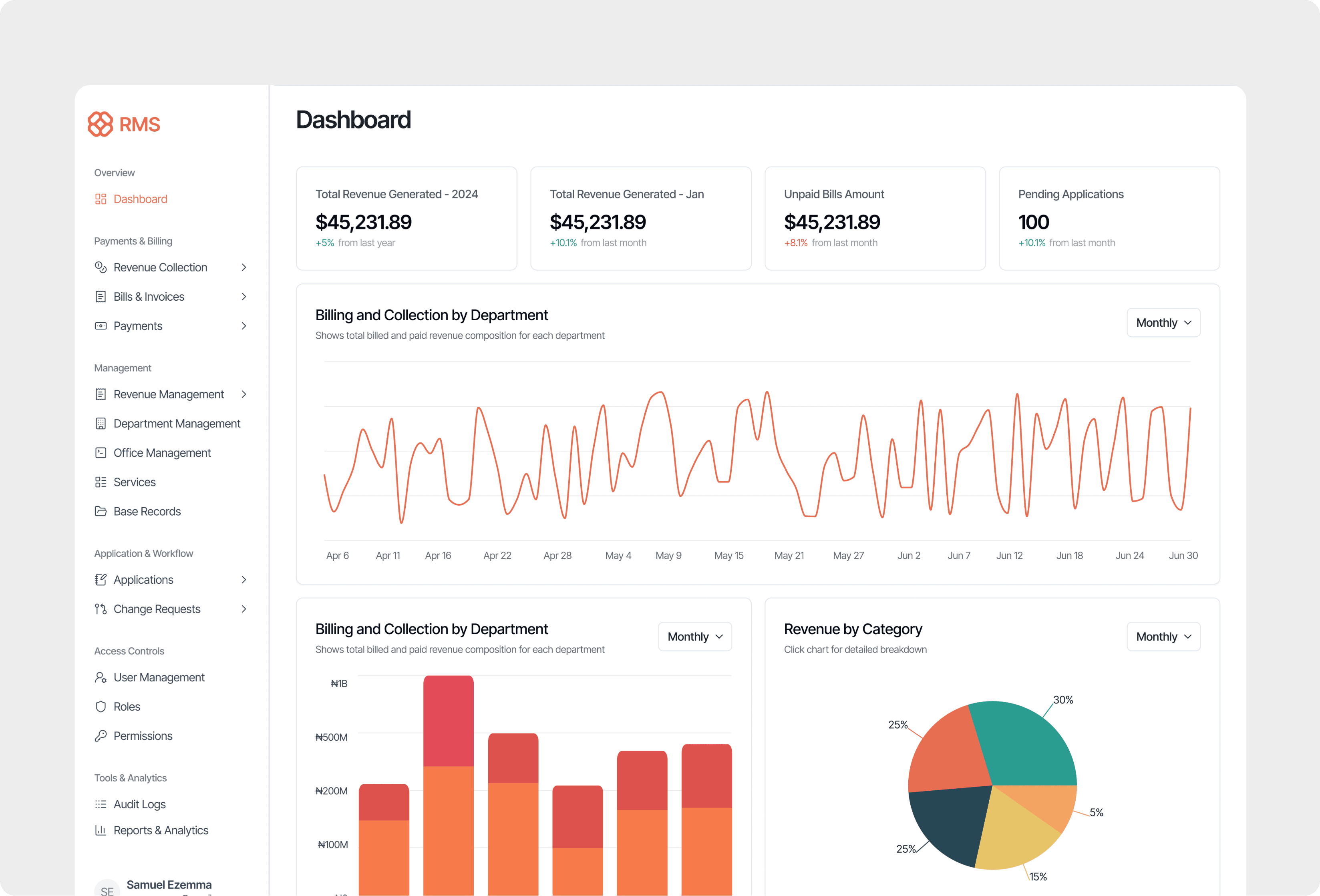 Multi-Tenant Revenue & Billing Platform